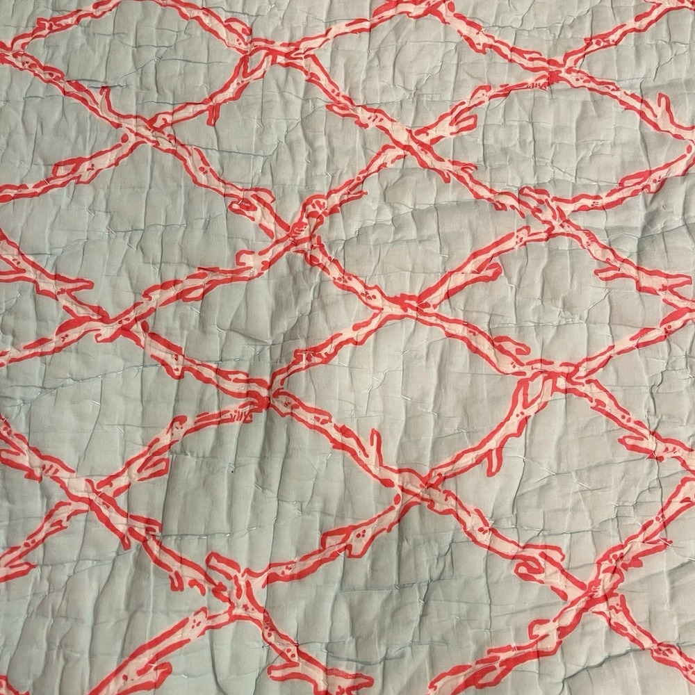 POTTERY BARN Lilly Pulitzer FAN SEA PANTS Full/ Queen Quilt Comforter 108x92 - Picture 4 of 16